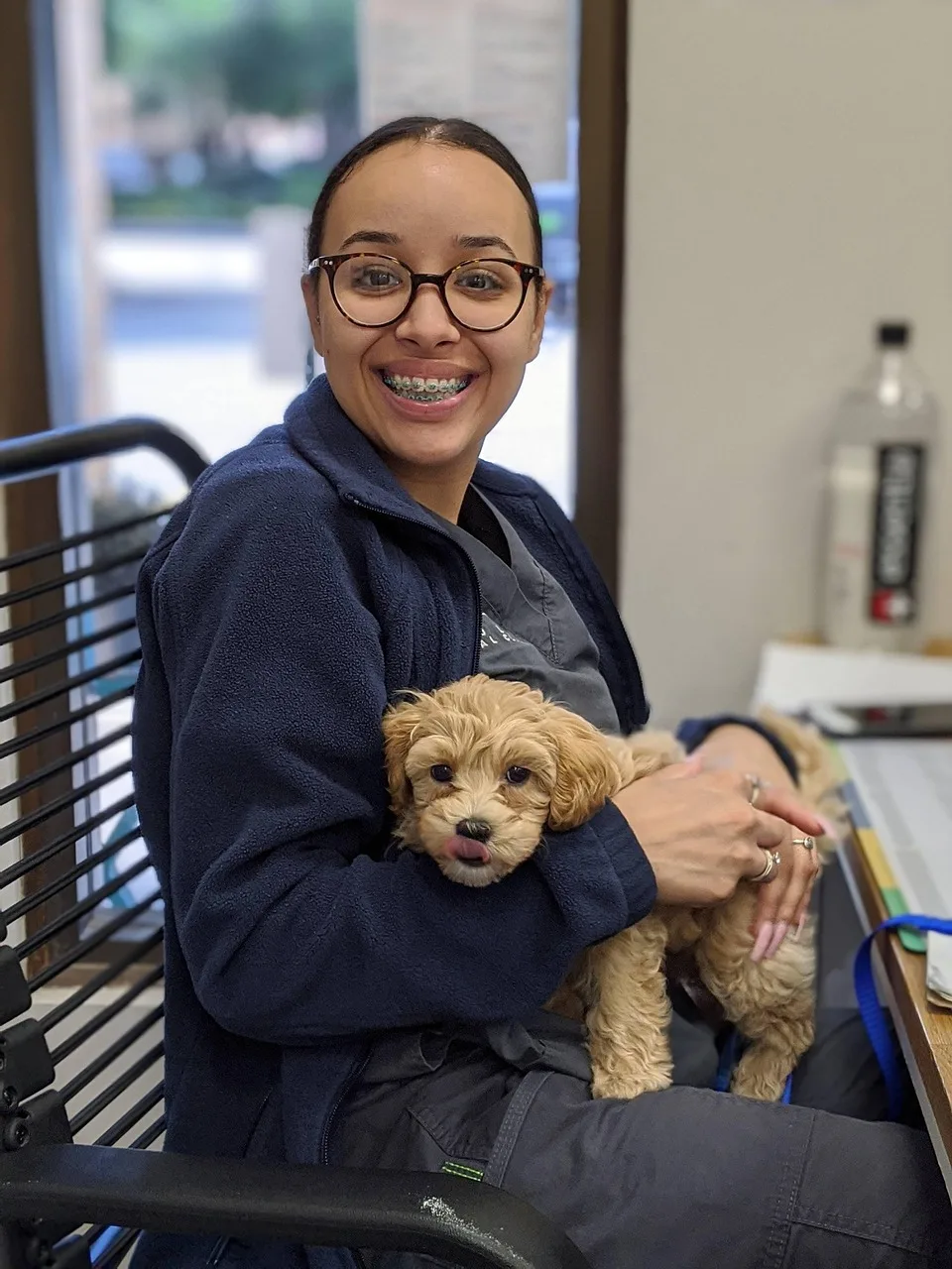 dog, veterinarian, veterinary clinic, vet, woman, female, smile, happy, puppy, nature, pet, animal, young dog, domestic dog, canine, mammal, cute, adorable, portrait. Veterinary practice expansion: questions to answer first