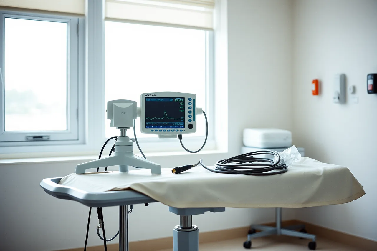 Veterinary anesthesia monitor showing vital signs during an animal procedure (AAHA accreditation for a US animal hospital, what it costs and what it returns)